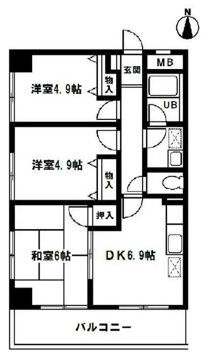 クレスト横浜白楽 6階階 間取り