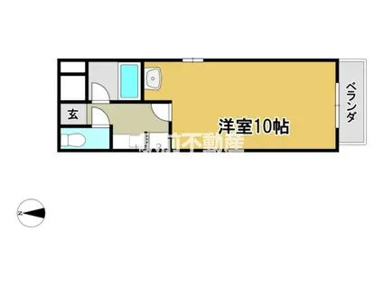 第2HIROハイツ(1K/1階)の間取り写真