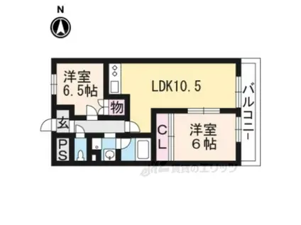 フラワー2番館(1LDK/4階)の間取り写真