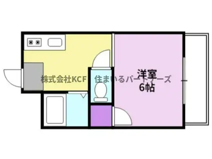 コーポアセッツ38(1K/2階)の間取り写真