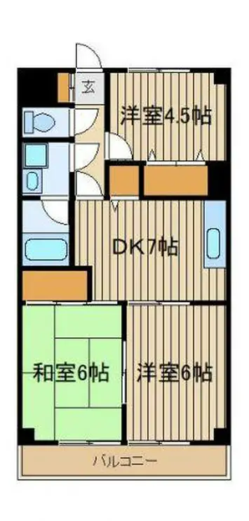 いずみ台ハイツ 1階階 間取り