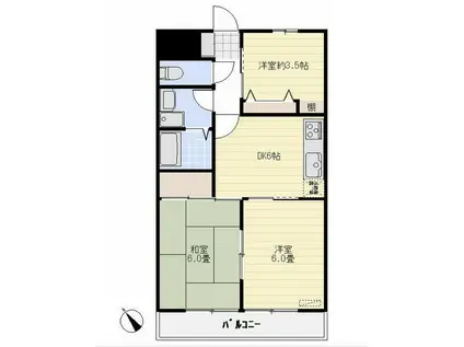 ナイスアローメイク(3DK/1階)の間取り写真