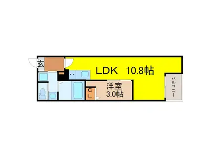 JACK ODAKAV(1LDK/3階)の間取り写真