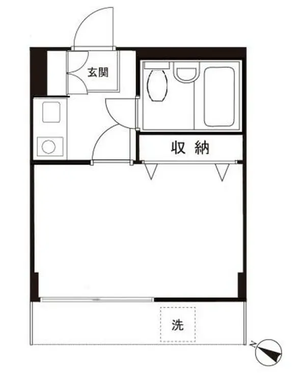クレッセントO-2 1階階 間取り