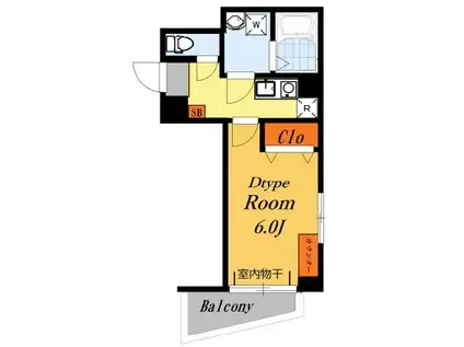 EIGHTY-EIGHT HINO(1K/2階)の間取り写真