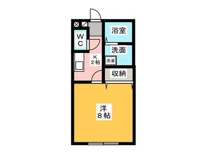 HEART REEF(1K/1階)の間取り写真