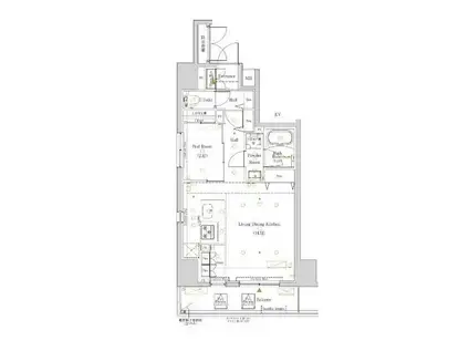 ザ・ログ日本橋(1LDK/7階)の間取り写真