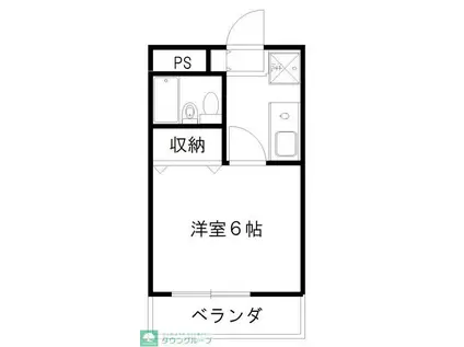 サントピア高坂(1K/4階)の間取り写真