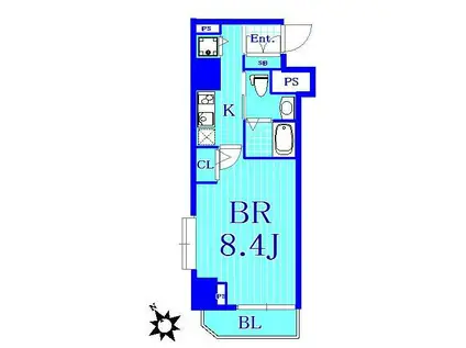 フェニックス横濱関内BAY MARKS(1K/9階)の間取り写真