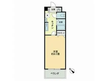 ベレーサ本山(1K/2階)の間取り写真