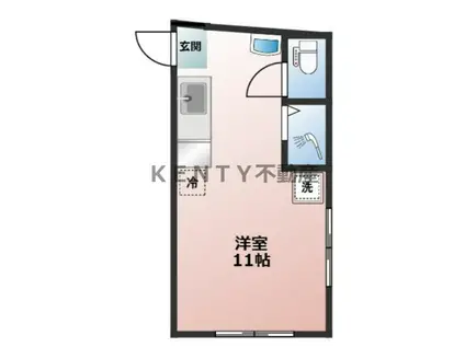 JET TERRACE 南大井(ワンルーム/2階)の間取り写真