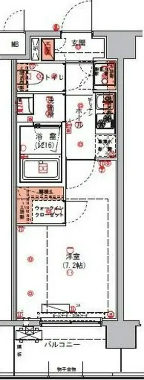 ハーモニーレジデンス東京アーバンスクエア#002 3階階 間取り
