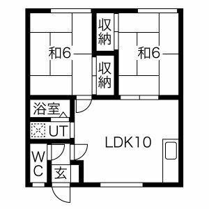 コーポ伊藤第二(2LDK/1階)の間取り写真