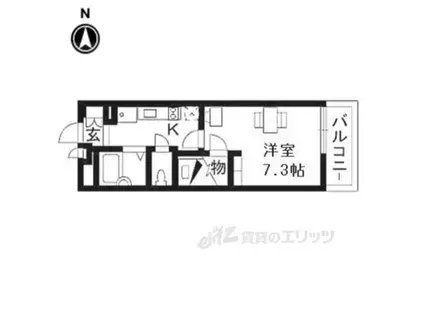 レオパレスEAGLE南丹(1K/2階)の間取り写真