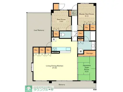 ルモン八王子(3LDK/8階)の間取り写真