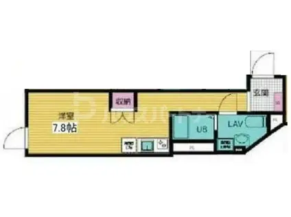 シャルム北千住(ワンルーム/2階)の間取り写真