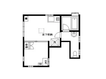 サライ武蔵小山(1DK/1階)の間取り写真