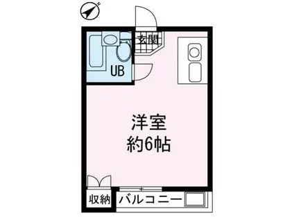 レスパーニャヨシノA棟(ワンルーム/2階)の間取り写真