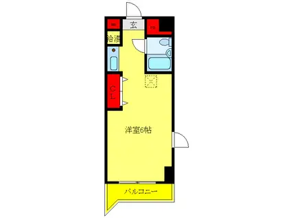 エルウイング板橋本町(ワンルーム/4階)の間取り写真