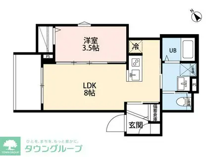 ROBOT HOME 東所沢(1LDK/3階)の間取り写真