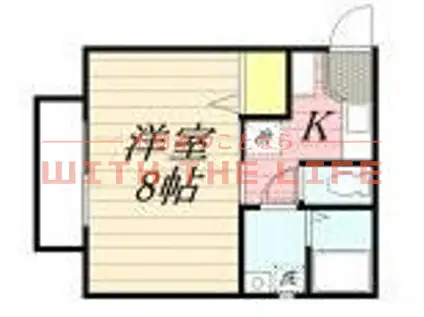 リブレア宮ノ陣(1K/2階)の間取り写真