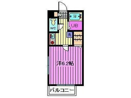 プランドール(1K/3階)の間取り写真