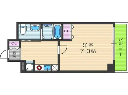 セイワパレス 堂島シティ(1K/3階)の間取り写真