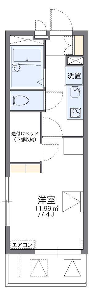 レオパレスエスポワール六郷(1K/2階)の間取り写真