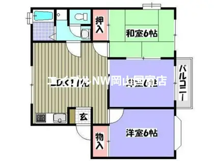アヴェニール倉益A(3LDK/2階)の間取り写真