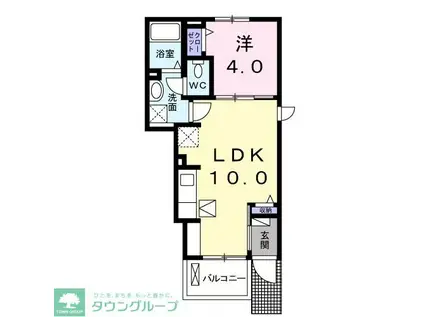 エクセル メゾンB(1LDK/1階)の間取り写真