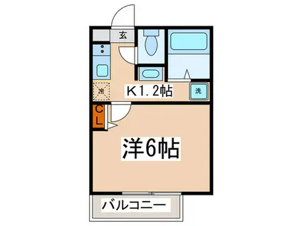 ミラージュ(1K/3階)の間取り写真
