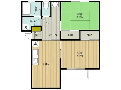 ガーデンハイツ(2LDK/1階)の間取り写真