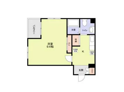 ル・レガルみなとみらい(1K/4階)の間取り写真