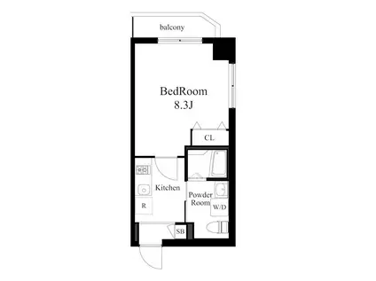 クレール板橋本町(1K/1階)の間取り写真