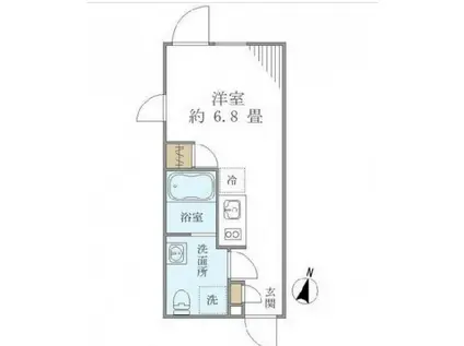 ファーレ代々木(ワンルーム/4階)の間取り写真