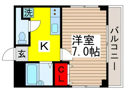 プライムアーバン行徳III(1K/6階)の間取り写真