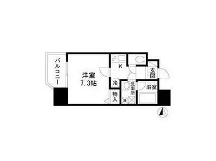 エコロジー栄レジデンス(1K/13階)の間取り写真