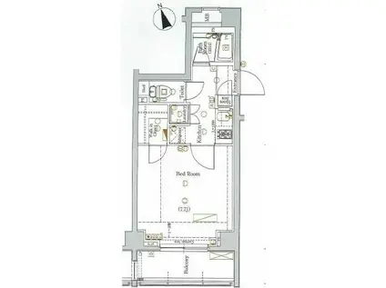 AXAS XEBEC板橋イースト(1K/1階)の間取り写真