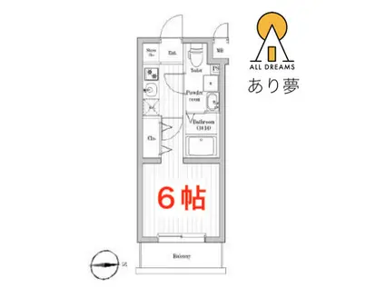 SPコート菊名ノース(1K/3階)の間取り写真