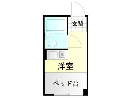 ウエストインパート10東十条(ワンルーム/2階)の間取り写真