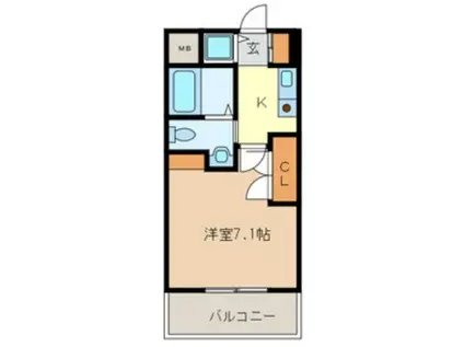 JCアベニューみずほ台(1K/4階)の間取り写真