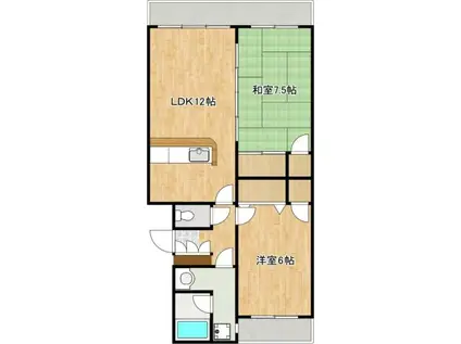 エスぺランサ須屋(2LDK/2階)の間取り写真