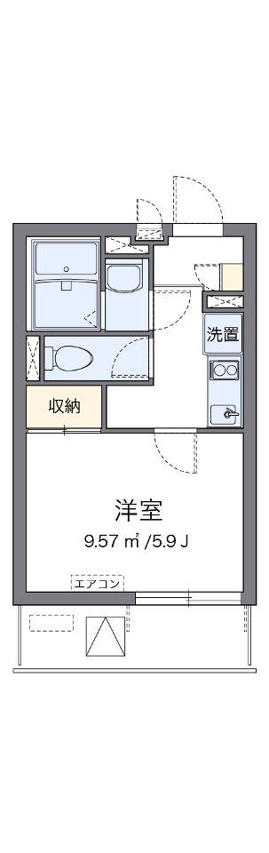クレイノMULBERRY(1K/3階)の間取り写真