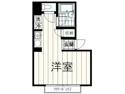 マンションKANNA(1K/2階)の間取り写真