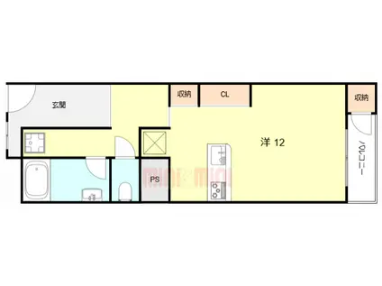 大谷マンション(ワンルーム/6階)の間取り写真