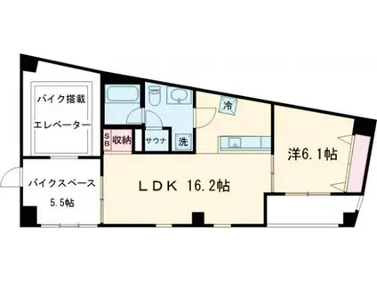 EG-12B(1SLDK/3階)の間取り写真