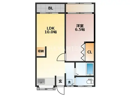 ブーカ千歳(1LDK/2階)の間取り写真