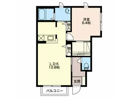 MAISONK&E(1LDK/1階)の間取り写真