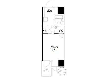 アーツ白河(1K/12階)の間取り写真