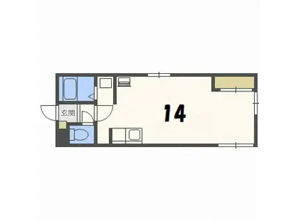 アーバンクラスタ南4条(1K/3階)の間取り写真